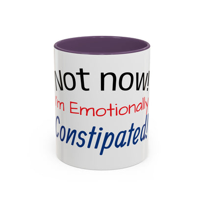 Funny Sloth Coffee Mug - Emotionally Constipated - Gift for Coffee Lovers, Office Humor, Birthday, Self-Care, Tea Lovers