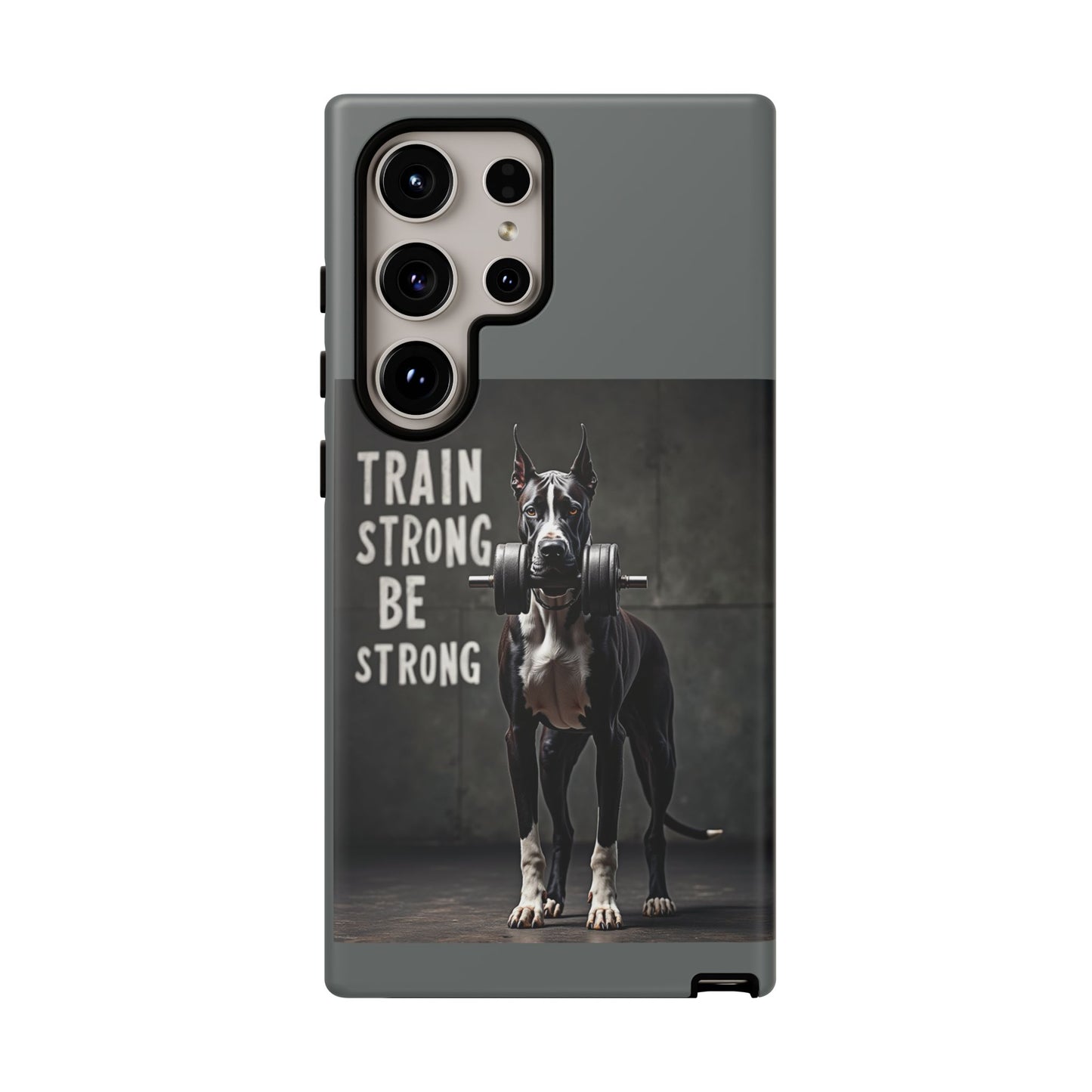 Dog-Themed Phone Case: Motivational Strength Training Pet Lover Accessory, Gift for Dog Owners, Gym Enthusiasts, Fitness Motivation