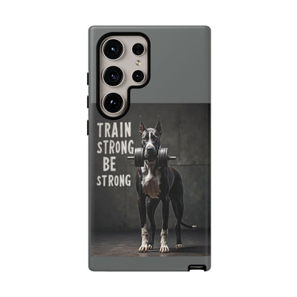 Dog-Themed Phone Case: Motivational Strength Training Pet Lover Accessory, Gift for Dog Owners, Gym Enthusiasts, Fitness Motivation