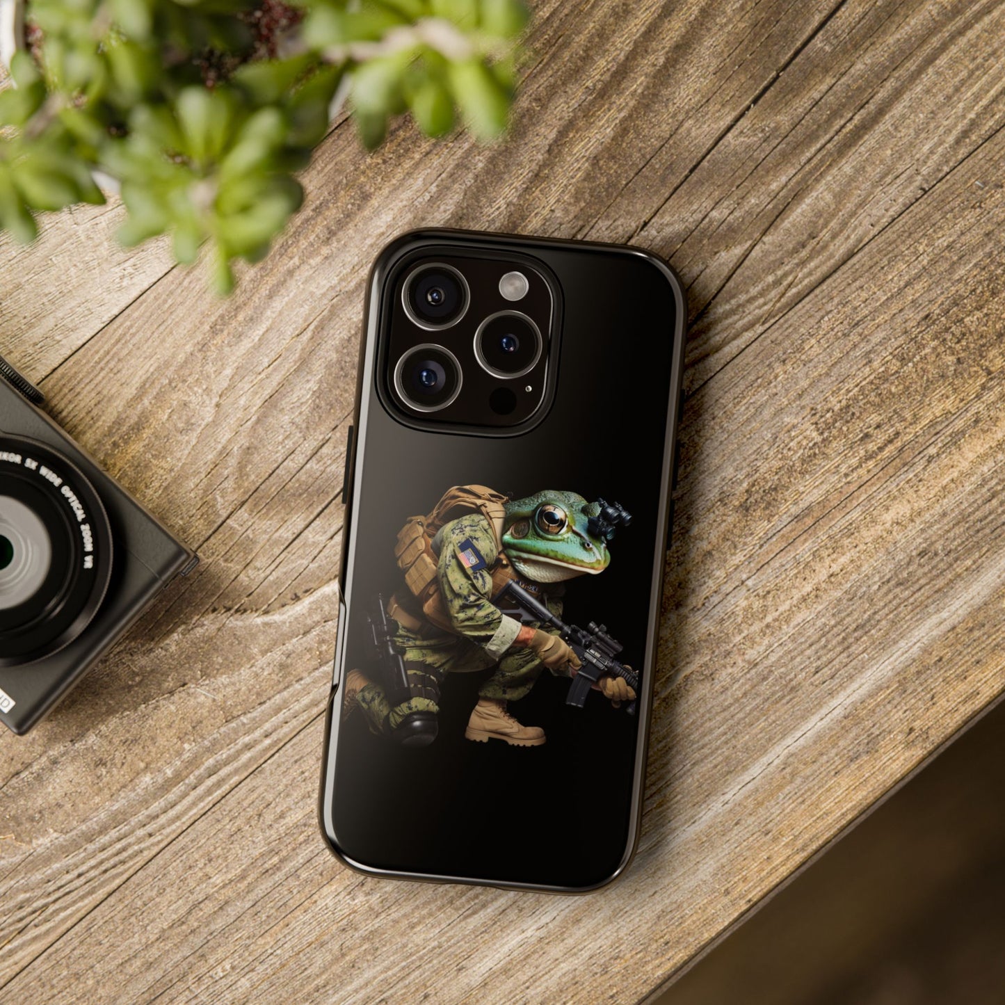 Tough Cases: Military Frog Phone Case, Phone Accessory, Unique Gift for Gamers, Animal Lovers, Stylish Protection
