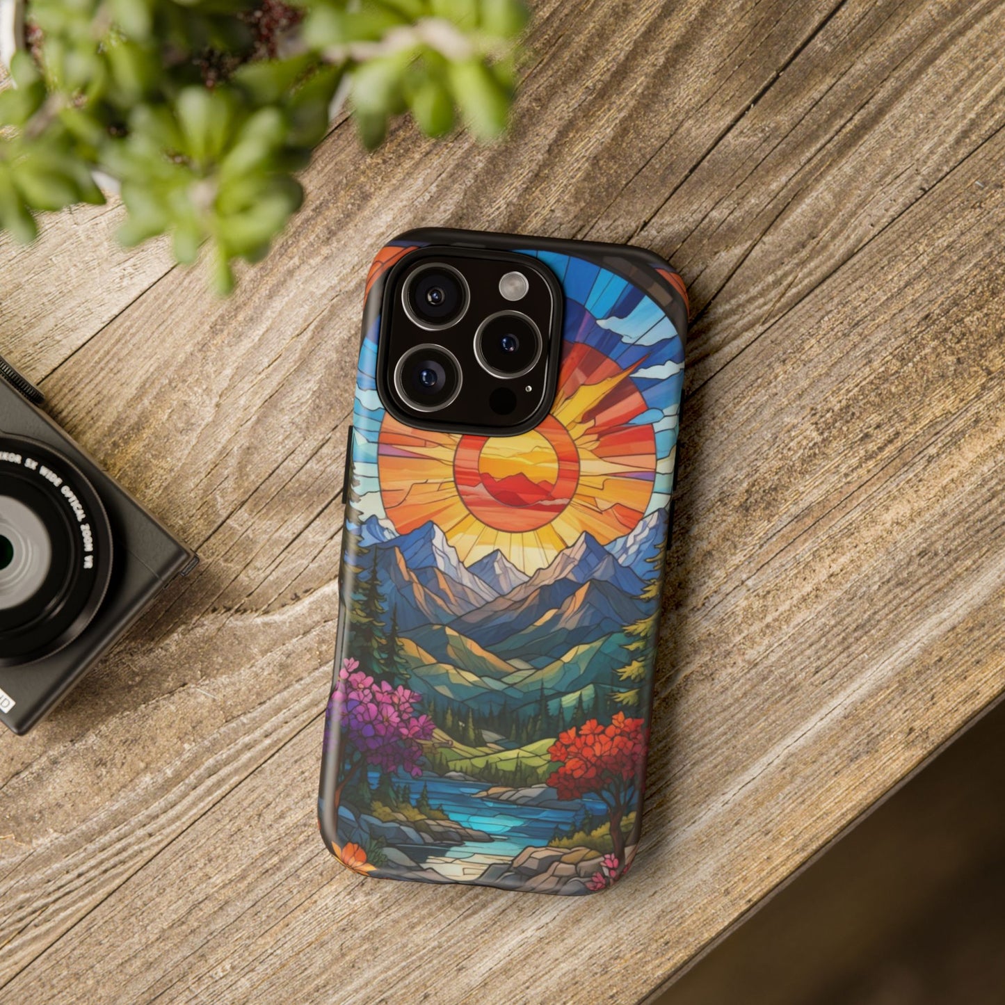 Colorful Mountain Phone Case - Tough Cases, Nature Aesthetic, Gift for Outdoor Lovers, Unique Phone Accessories, Vibrant Art Phone Cover