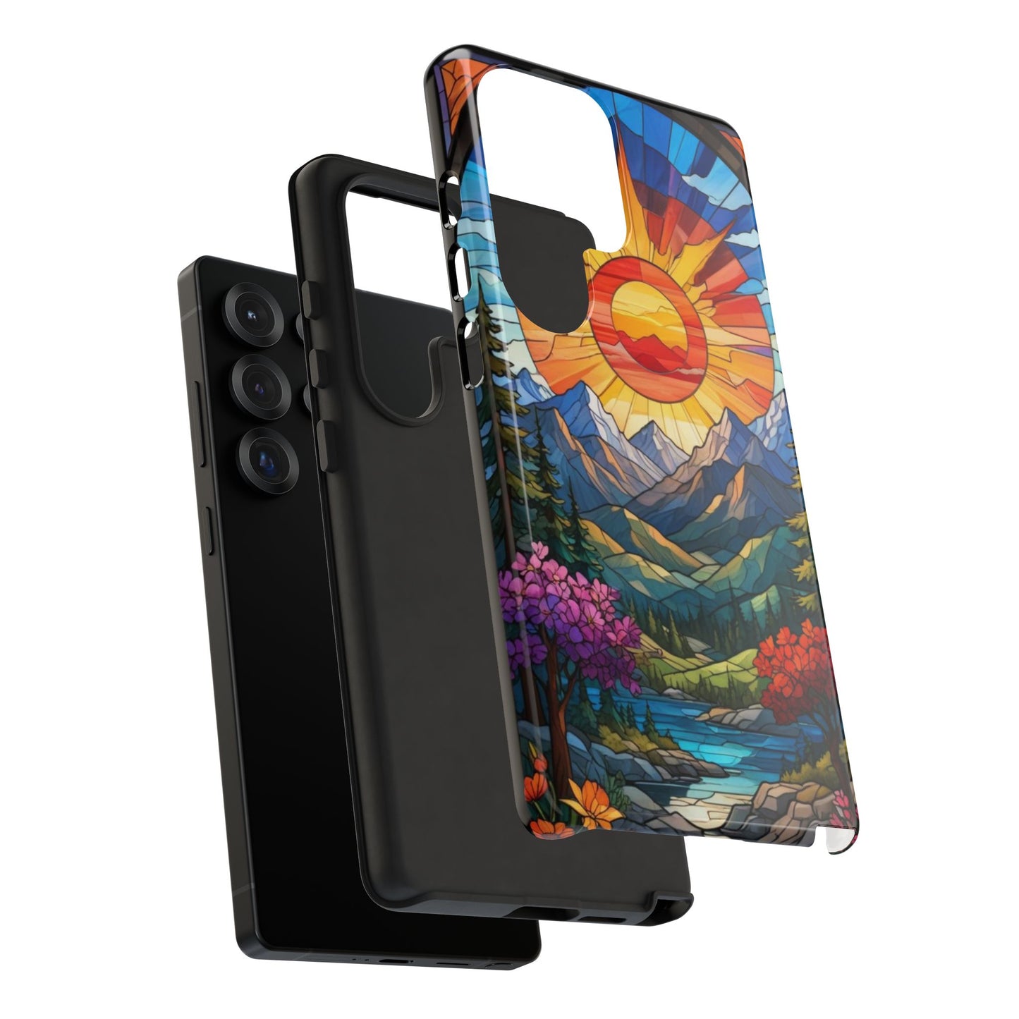 Colorful Mountain Phone Case - Tough Cases, Nature Aesthetic, Gift for Outdoor Lovers, Unique Phone Accessories, Vibrant Art Phone Cover
