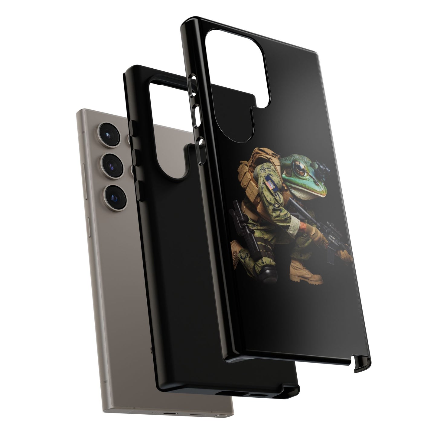 Tough Cases: Military Frog Phone Case, Phone Accessory, Unique Gift for Gamers, Animal Lovers, Stylish Protection