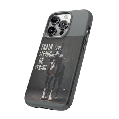 Dog-Themed Phone Case: Motivational Strength Training Pet Lover Accessory, Gift for Dog Owners, Gym Enthusiasts, Fitness Motivation