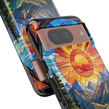 Colorful Mountain Phone Case - Tough Cases, Nature Aesthetic, Gift for Outdoor Lovers, Unique Phone Accessories, Vibrant Art Phone Cover