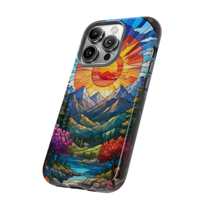 Colorful Mountain Phone Case - Tough Cases, Nature Aesthetic, Gift for Outdoor Lovers, Unique Phone Accessories, Vibrant Art Phone Cover