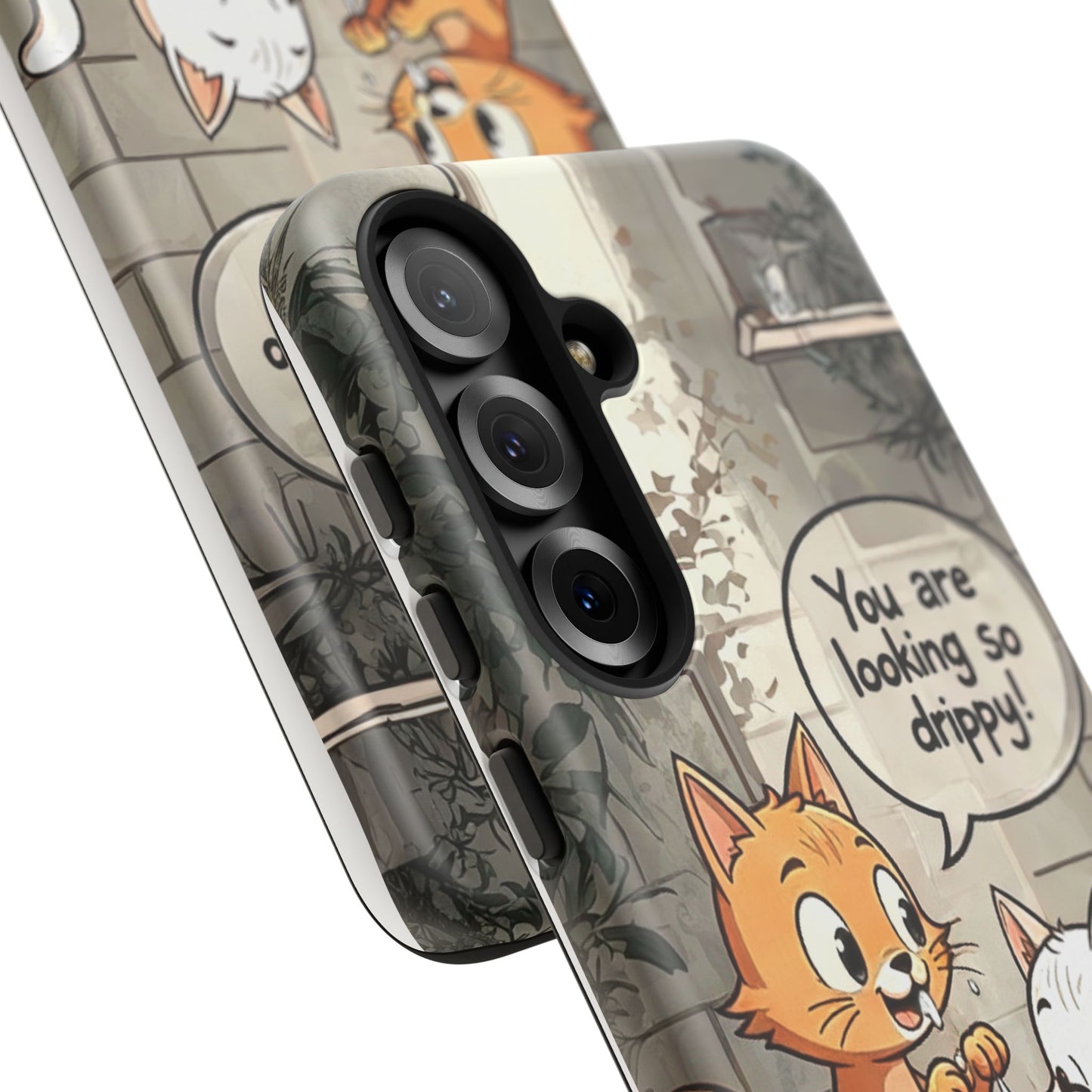 Cute Cat Phone Case - You Are Looking So Drippy, Pet Lover Gift, Animal Lover, Fun Phone Accessory, Whimsical Design