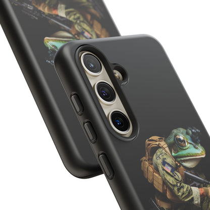 Tough Cases: Military Frog Phone Case, Phone Accessory, Unique Gift for Gamers, Animal Lovers, Stylish Protection