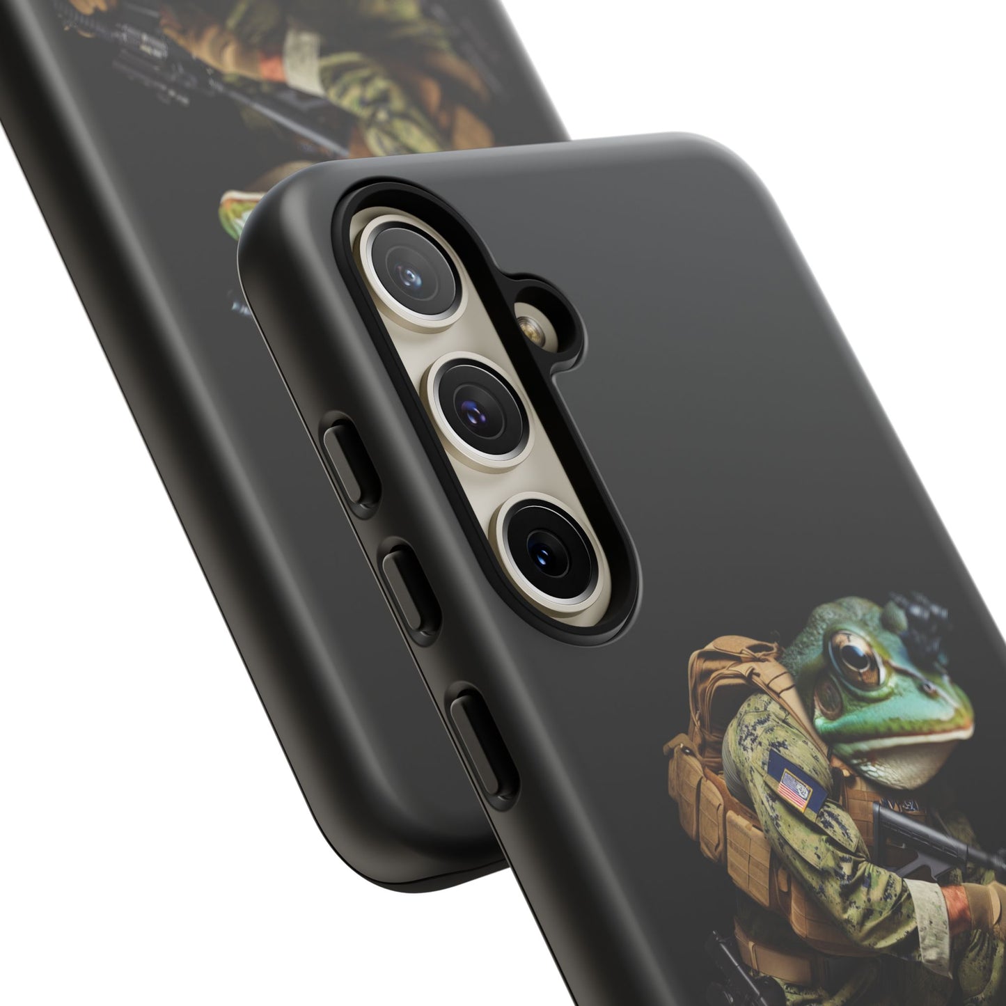 Tough Cases: Military Frog Phone Case, Phone Accessory, Unique Gift for Gamers, Animal Lovers, Stylish Protection