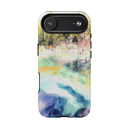 Tough Magnetic Case — Abstract Watercolor Lake Phone Cover