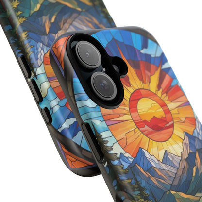 Colorful Mountain Phone Case - Tough Cases, Nature Aesthetic, Gift for Outdoor Lovers, Unique Phone Accessories, Vibrant Art Phone Cover