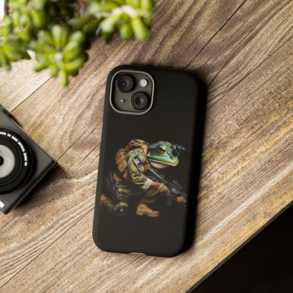 Tough Cases: Military Frog Phone Case, Phone Accessory, Unique Gift for Gamers, Animal Lovers, Stylish Protection