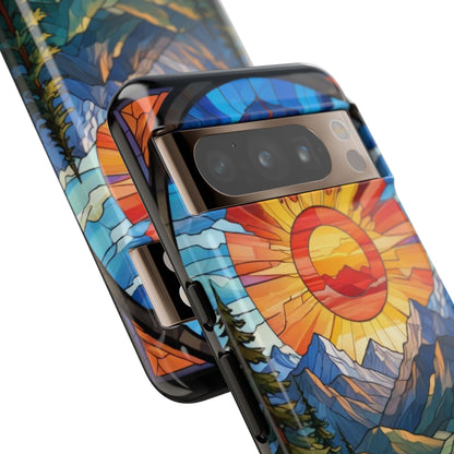 Colorful Mountain Phone Case - Tough Cases, Nature Aesthetic, Gift for Outdoor Lovers, Unique Phone Accessories, Vibrant Art Phone Cover