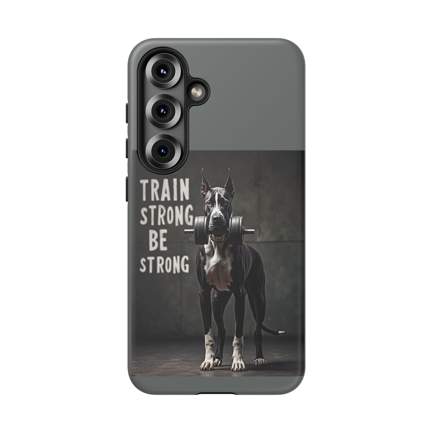 Dog-Themed Phone Case: Motivational Strength Training Pet Lover Accessory, Gift for Dog Owners, Gym Enthusiasts, Fitness Motivation