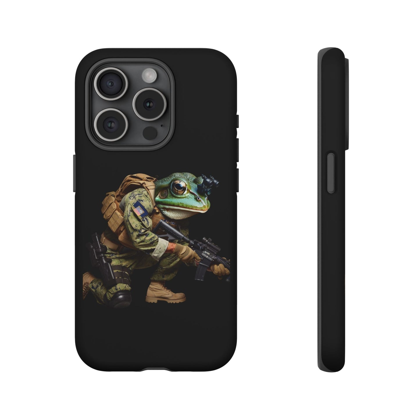 Tough Cases: Military Frog Phone Case, Phone Accessory, Unique Gift for Gamers, Animal Lovers, Stylish Protection