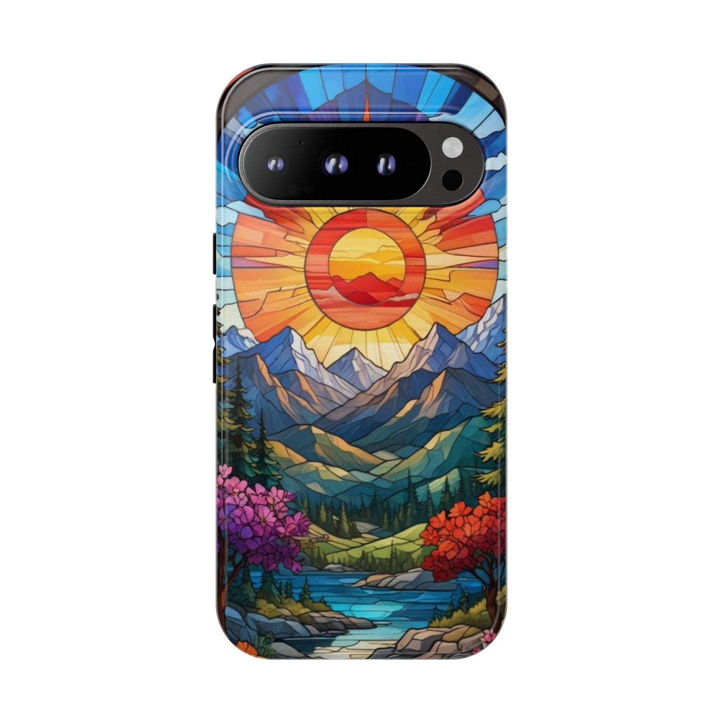 Colorful Mountain Phone Case - Tough Cases, Nature Aesthetic, Gift for Outdoor Lovers, Unique Phone Accessories, Vibrant Art Phone Cover