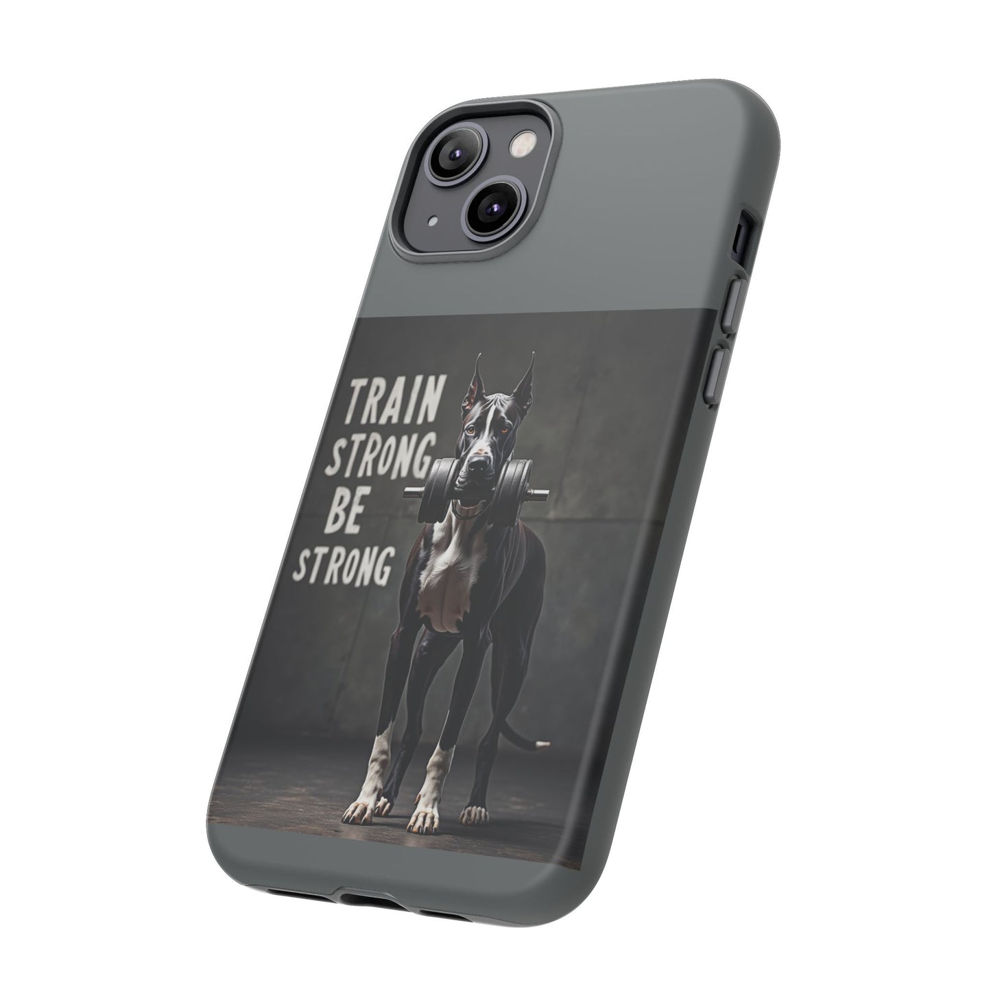 Dog-Themed Phone Case: Motivational Strength Training Pet Lover Accessory, Gift for Dog Owners, Gym Enthusiasts, Fitness Motivation