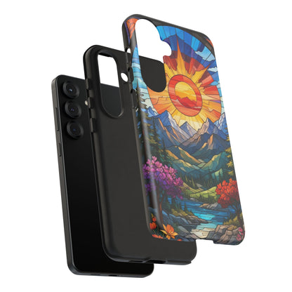 Colorful Mountain Phone Case - Tough Cases, Nature Aesthetic, Gift for Outdoor Lovers, Unique Phone Accessories, Vibrant Art Phone Cover