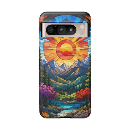 Colorful Mountain Phone Case - Tough Cases, Nature Aesthetic, Gift for Outdoor Lovers, Unique Phone Accessories, Vibrant Art Phone Cover