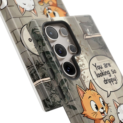 Cute Cat Phone Case - You Are Looking So Drippy, Pet Lover Gift, Animal Lover, Fun Phone Accessory, Whimsical Design