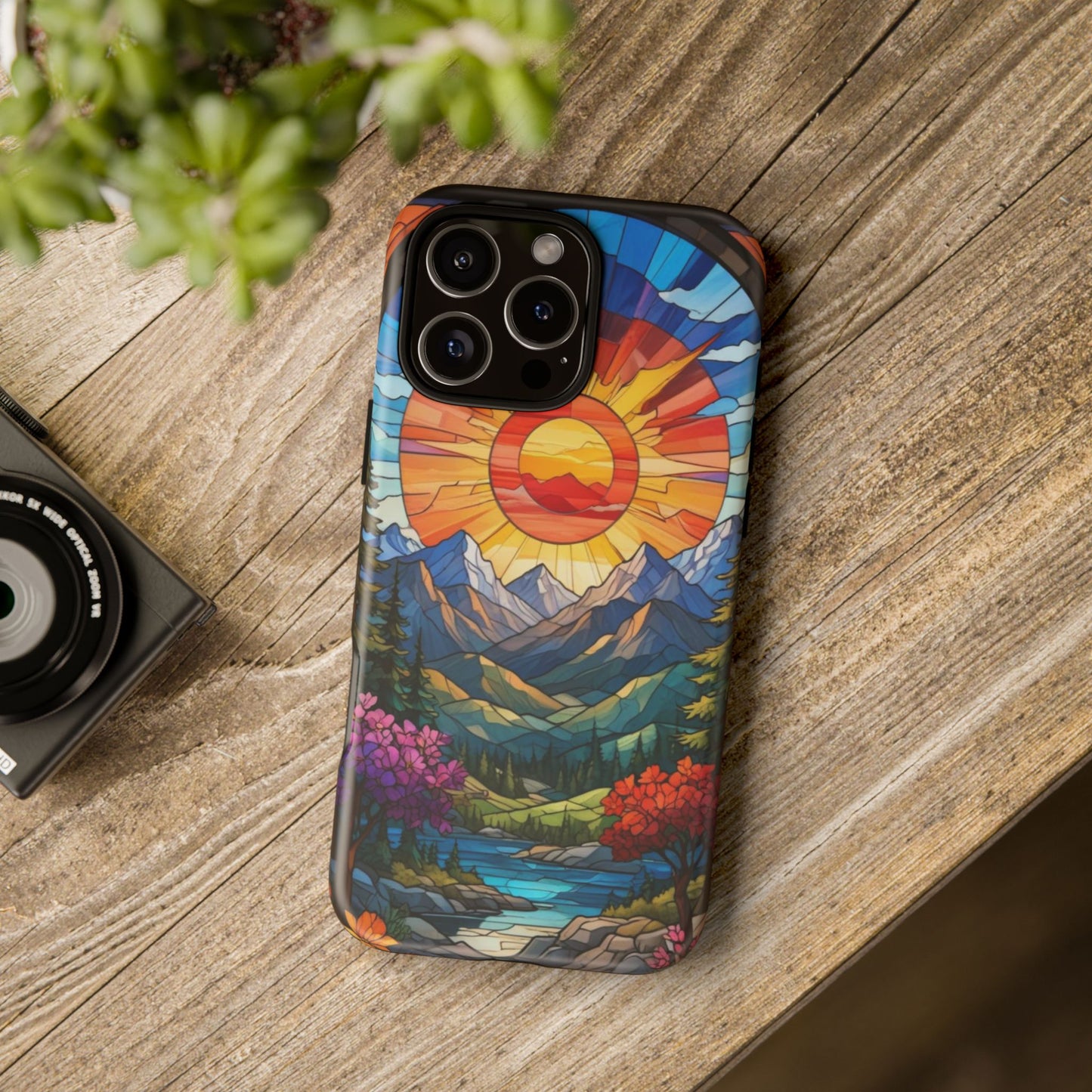Colorful Mountain Phone Case - Tough Cases, Nature Aesthetic, Gift for Outdoor Lovers, Unique Phone Accessories, Vibrant Art Phone Cover