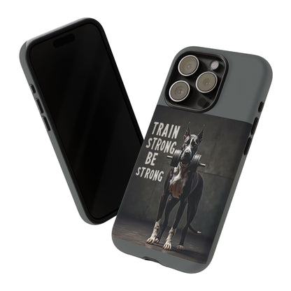 Dog-Themed Phone Case: Motivational Strength Training Pet Lover Accessory, Gift for Dog Owners, Gym Enthusiasts, Fitness Motivation