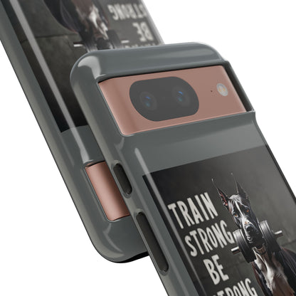 Dog-Themed Phone Case: Motivational Strength Training Pet Lover Accessory, Gift for Dog Owners, Gym Enthusiasts, Fitness Motivation