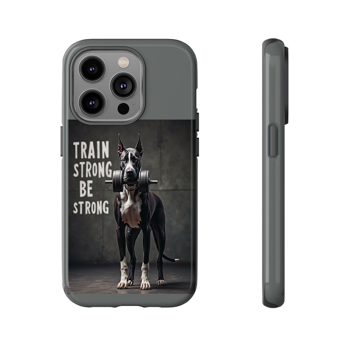Dog-Themed Phone Case: Motivational Strength Training Pet Lover Accessory, Gift for Dog Owners, Gym Enthusiasts, Fitness Motivation