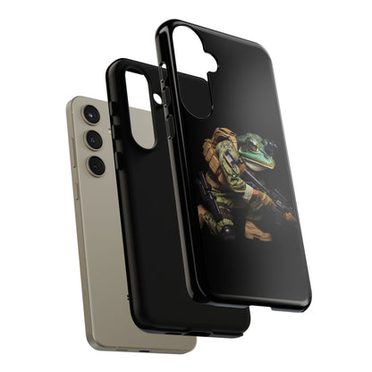 Tough Cases: Military Frog Phone Case, Phone Accessory, Unique Gift for Gamers, Animal Lovers, Stylish Protection