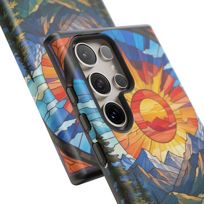 Colorful Mountain Phone Case - Tough Cases, Nature Aesthetic, Gift for Outdoor Lovers, Unique Phone Accessories, Vibrant Art Phone Cover