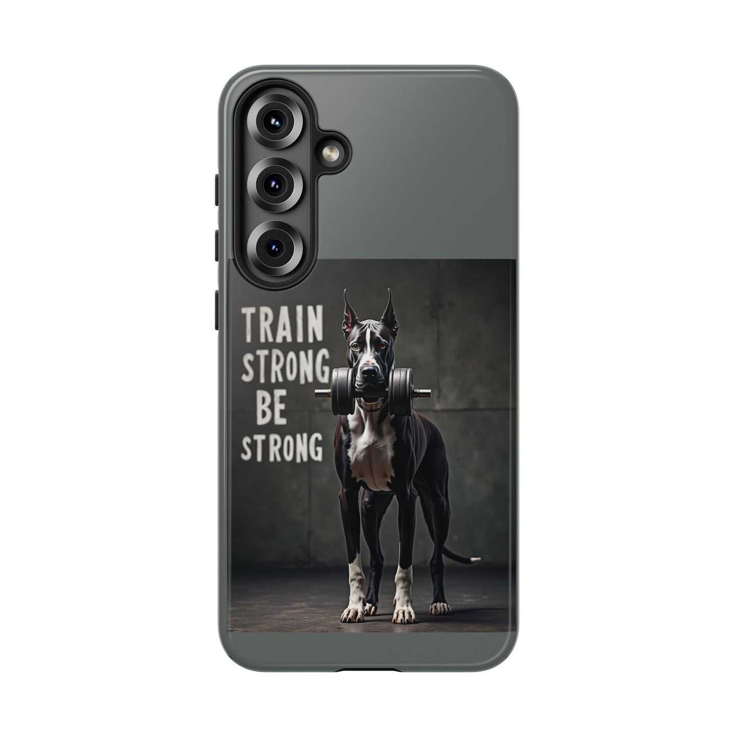 Dog-Themed Phone Case: Motivational Strength Training Pet Lover Accessory, Gift for Dog Owners, Gym Enthusiasts, Fitness Motivation