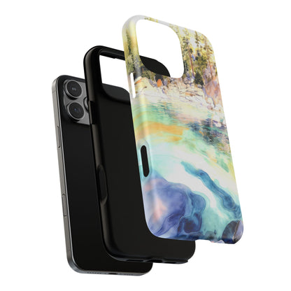 Tough Magnetic Case — Abstract Watercolor Lake Phone Cover