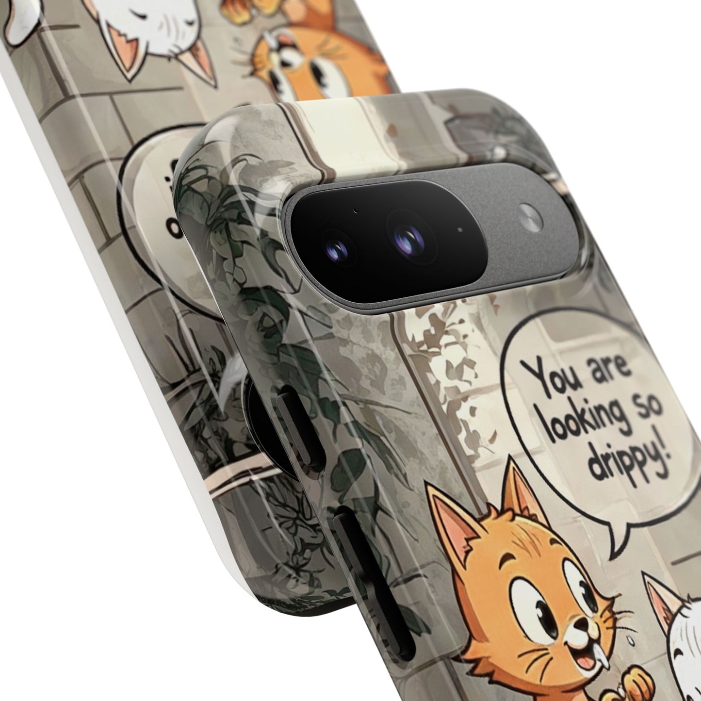 Cute Cat Phone Case - You Are Looking So Drippy, Pet Lover Gift, Animal Lover, Fun Phone Accessory, Whimsical Design