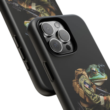 Tough Cases: Military Frog Phone Case, Phone Accessory, Unique Gift for Gamers, Animal Lovers, Stylish Protection