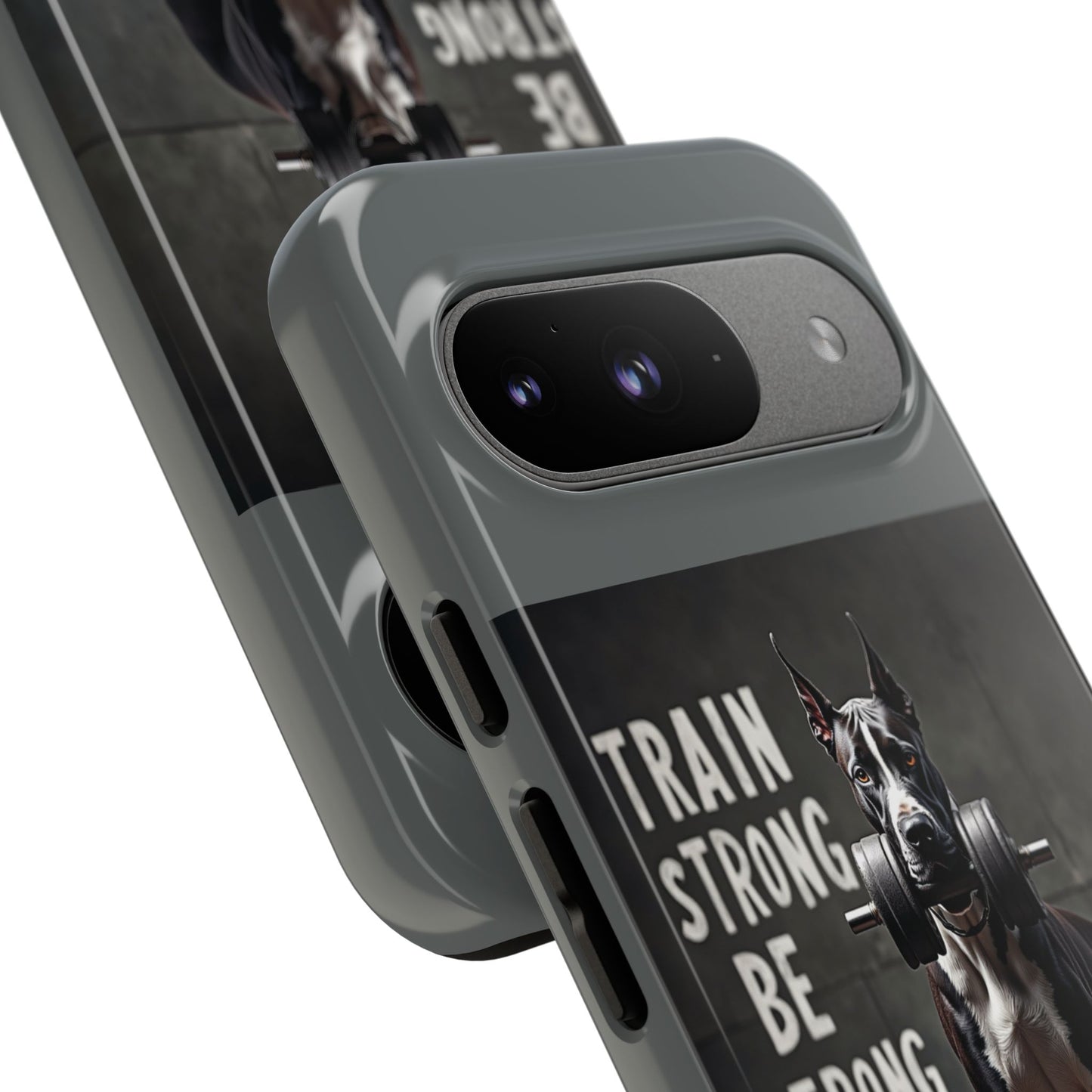 Dog-Themed Phone Case: Motivational Strength Training Pet Lover Accessory, Gift for Dog Owners, Gym Enthusiasts, Fitness Motivation