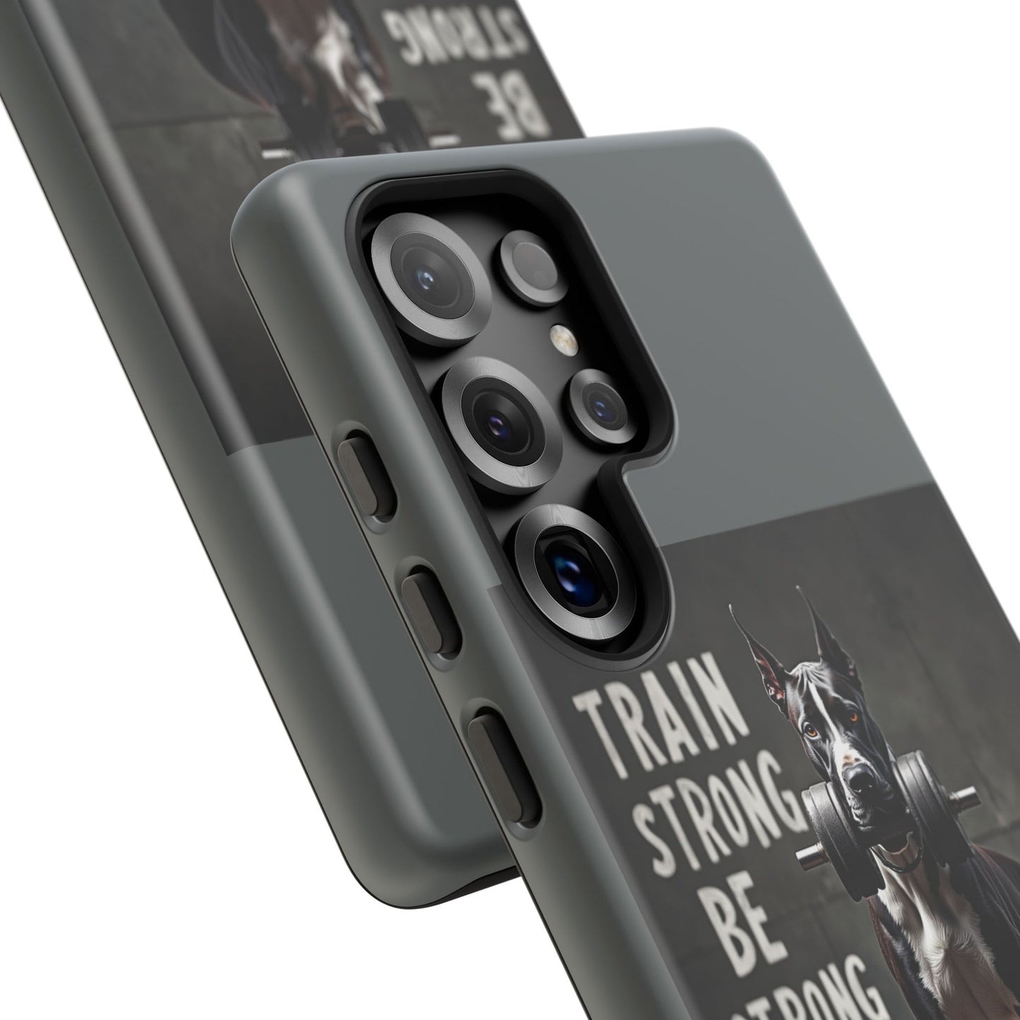 Dog-Themed Phone Case: Motivational Strength Training Pet Lover Accessory, Gift for Dog Owners, Gym Enthusiasts, Fitness Motivation