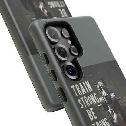 Dog-Themed Phone Case: Motivational Strength Training Pet Lover Accessory, Gift for Dog Owners, Gym Enthusiasts, Fitness Motivation