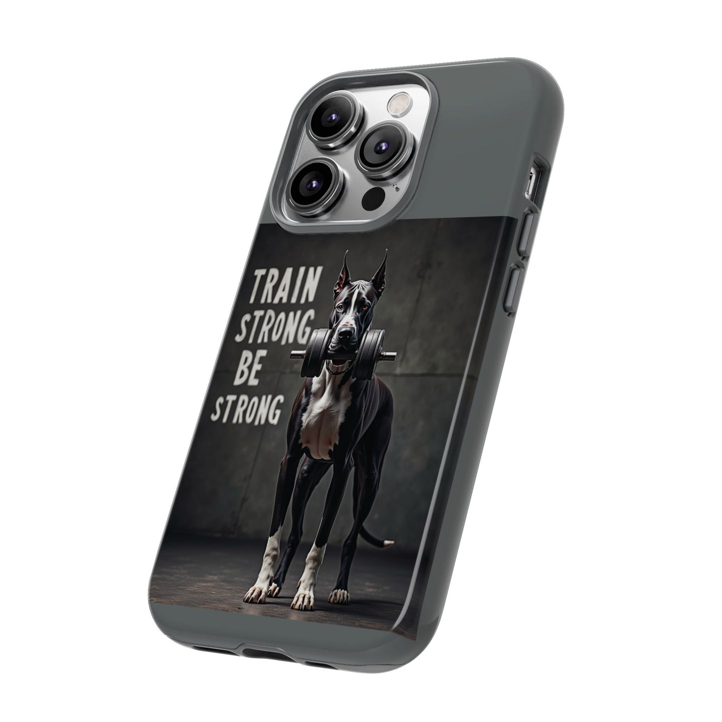 Dog-Themed Phone Case: Motivational Strength Training Pet Lover Accessory, Gift for Dog Owners, Gym Enthusiasts, Fitness Motivation