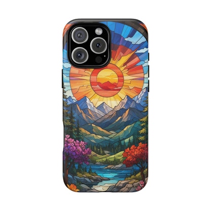 Colorful Mountain Phone Case - Tough Cases, Nature Aesthetic, Gift for Outdoor Lovers, Unique Phone Accessories, Vibrant Art Phone Cover