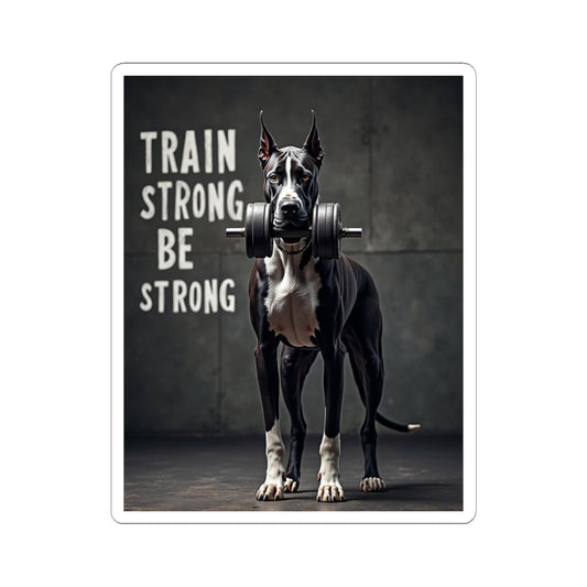 Great Dane Strength Sticker — Stronger Every Day Kiss-Cut Sticker