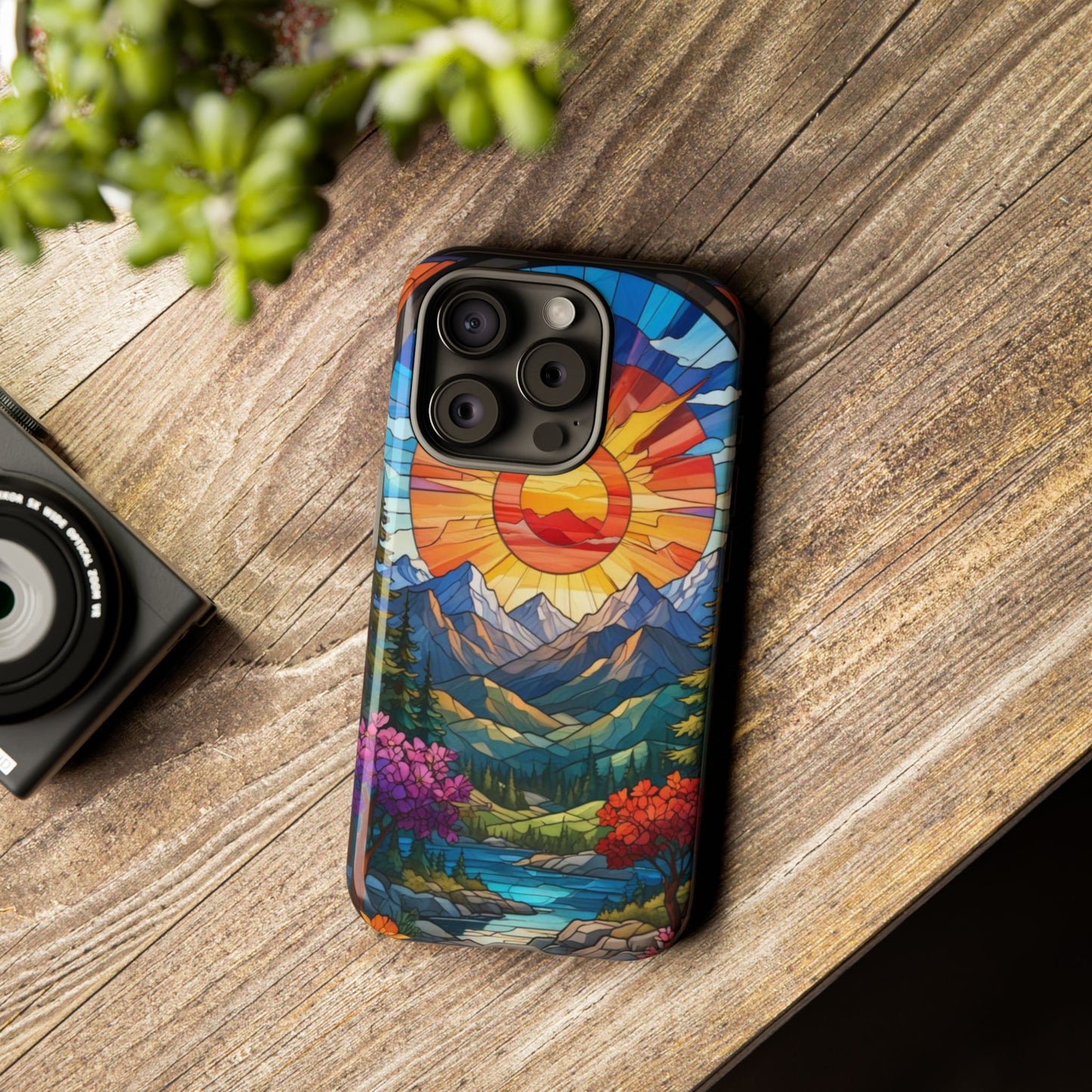 Colorful Mountain Phone Case - Tough Cases, Nature Aesthetic, Gift for Outdoor Lovers, Unique Phone Accessories, Vibrant Art Phone Cover