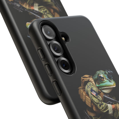 Tough Cases: Military Frog Phone Case, Phone Accessory, Unique Gift for Gamers, Animal Lovers, Stylish Protection