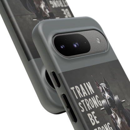 Dog-Themed Phone Case: Motivational Strength Training Pet Lover Accessory, Gift for Dog Owners, Gym Enthusiasts, Fitness Motivation