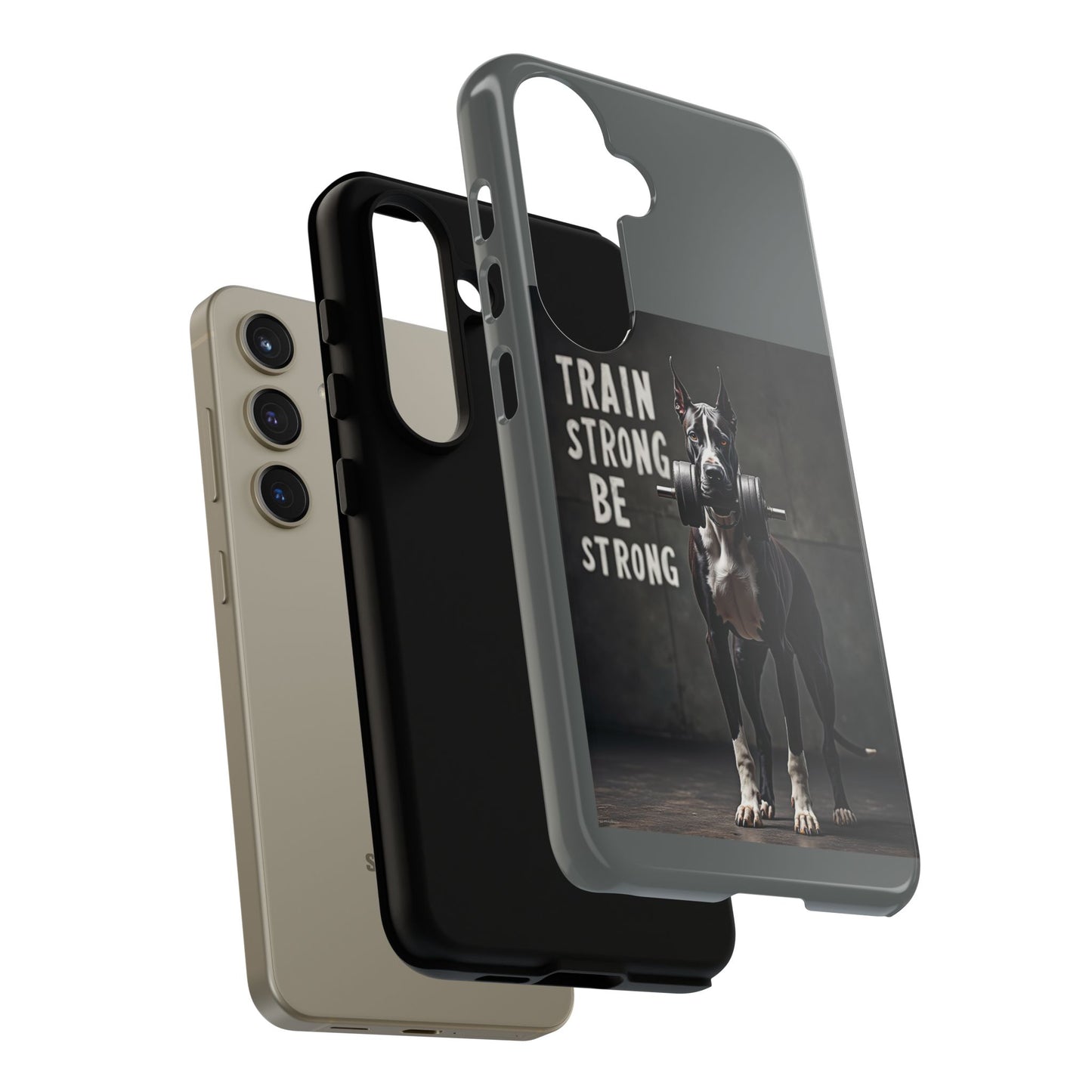 Dog-Themed Phone Case: Motivational Strength Training Pet Lover Accessory, Gift for Dog Owners, Gym Enthusiasts, Fitness Motivation