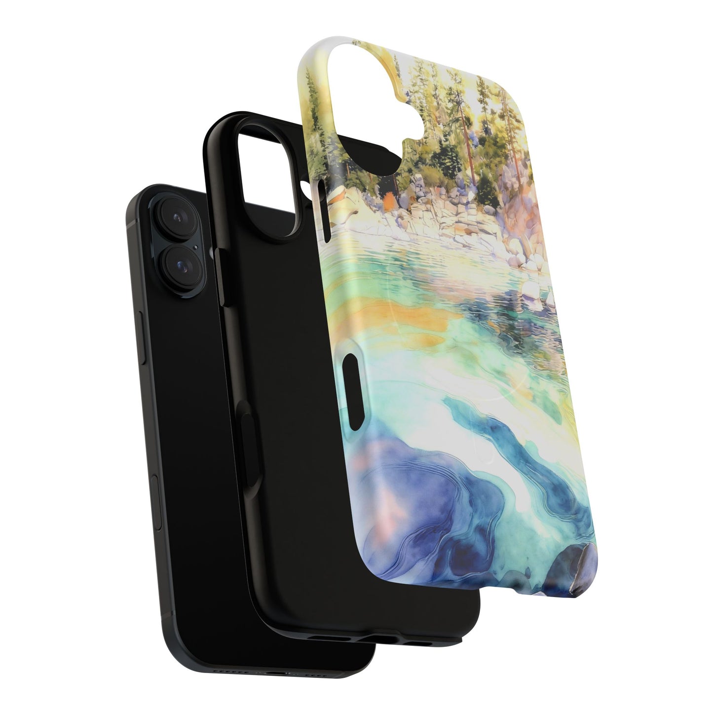 Tough Magnetic Case — Abstract Watercolor Lake Phone Cover