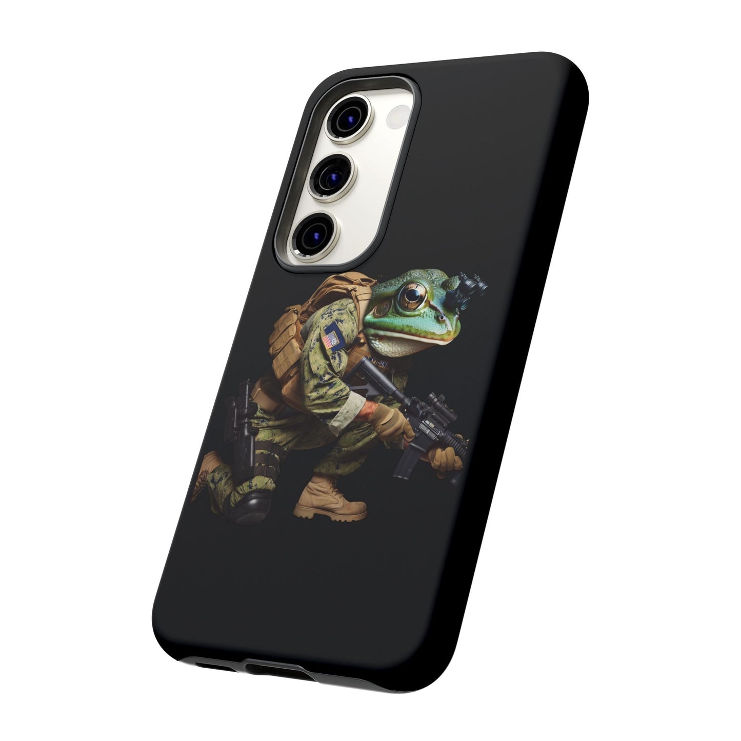 Tough Cases: Military Frog Phone Case, Phone Accessory, Unique Gift for Gamers, Animal Lovers, Stylish Protection
