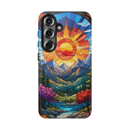 Colorful Mountain Phone Case - Tough Cases, Nature Aesthetic, Gift for Outdoor Lovers, Unique Phone Accessories, Vibrant Art Phone Cover