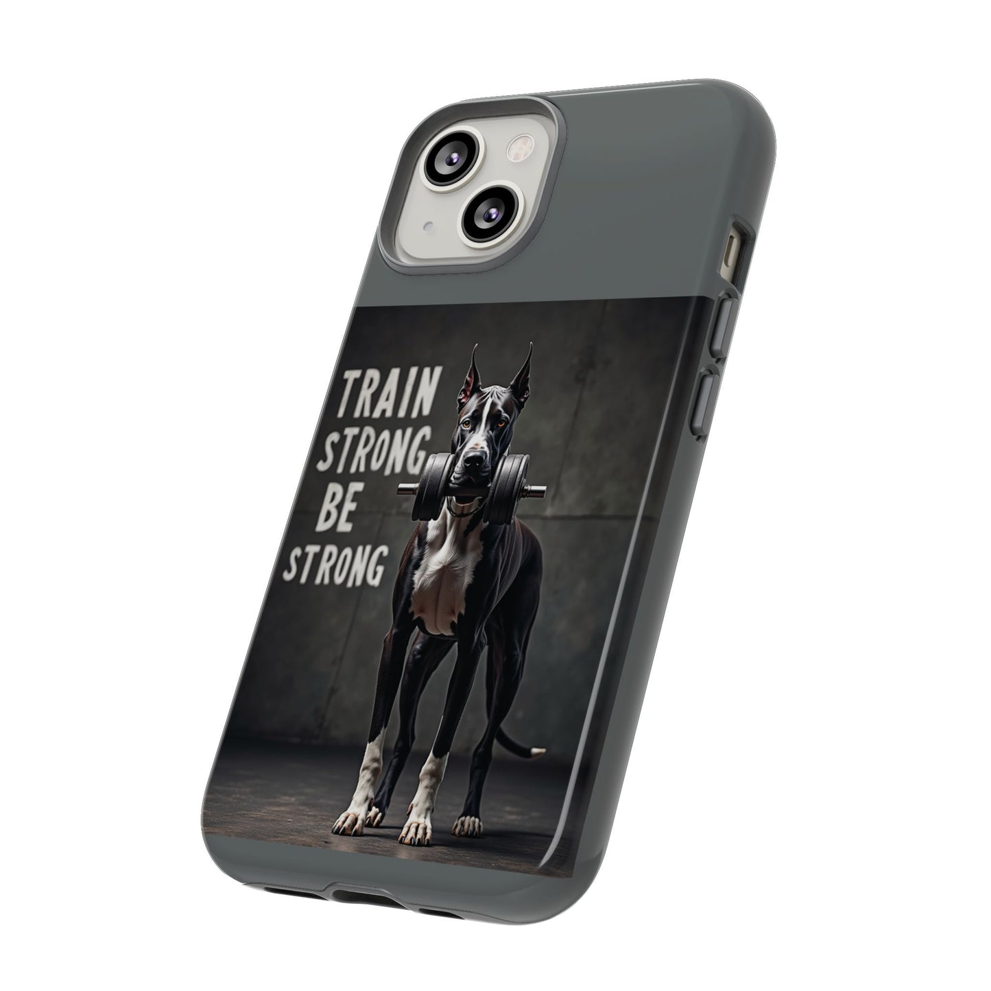 Dog-Themed Phone Case: Motivational Strength Training Pet Lover Accessory, Gift for Dog Owners, Gym Enthusiasts, Fitness Motivation