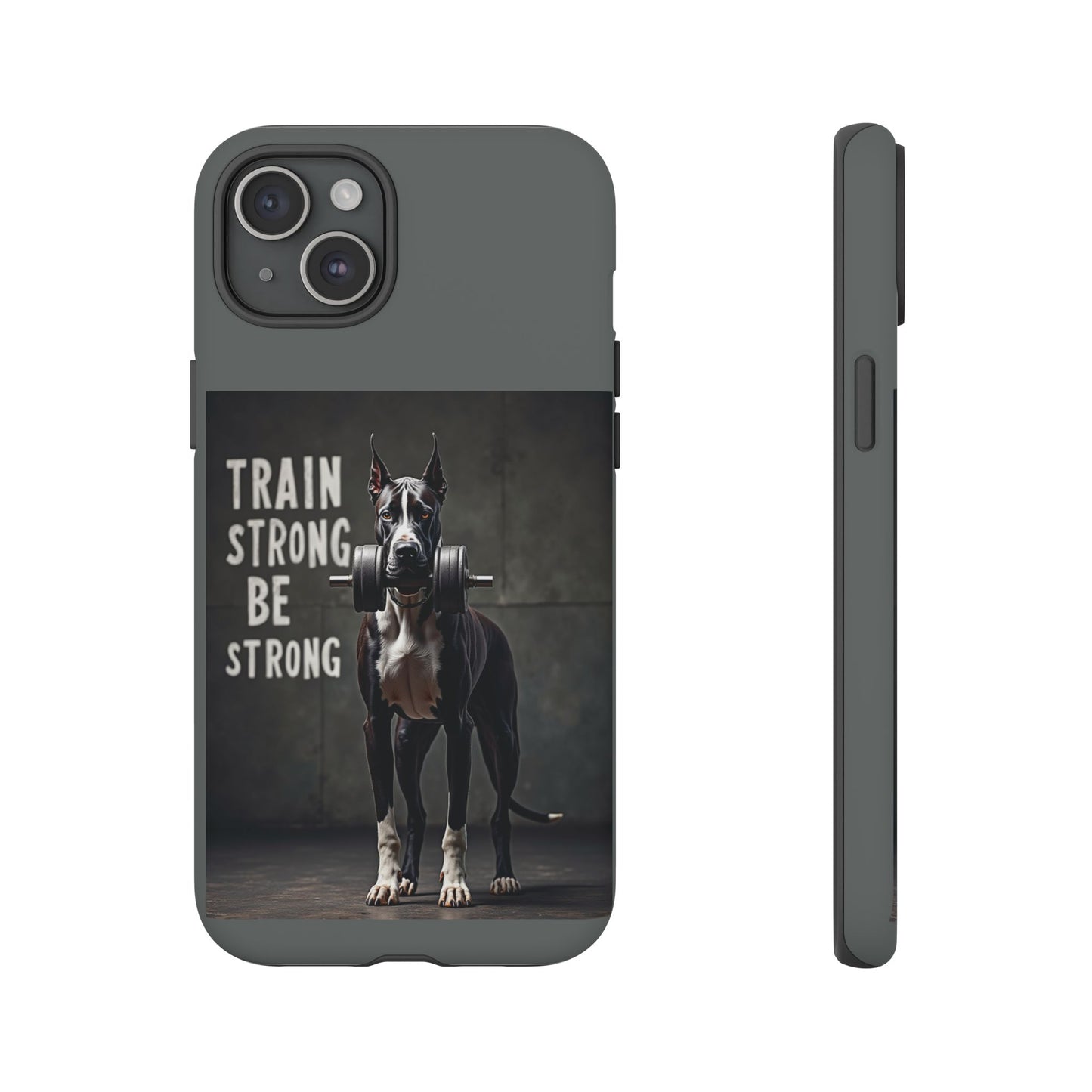 Dog-Themed Phone Case: Motivational Strength Training Pet Lover Accessory, Gift for Dog Owners, Gym Enthusiasts, Fitness Motivation