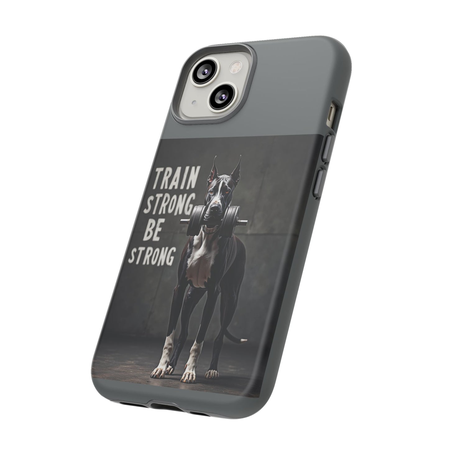 Dog-Themed Phone Case: Motivational Strength Training Pet Lover Accessory, Gift for Dog Owners, Gym Enthusiasts, Fitness Motivation